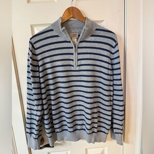LL Bean Cashmere Blend 1/4 Zip Sweater Mens L